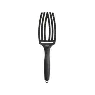 OLIVIA GARDEN Fingerbrush | Szczotka do rozczesywania z włosiem dzika, medium czarna